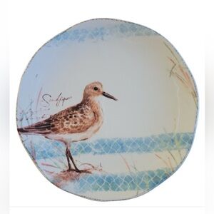 Vintage Pier 1 Imports Earthenware Sandpiper Plate